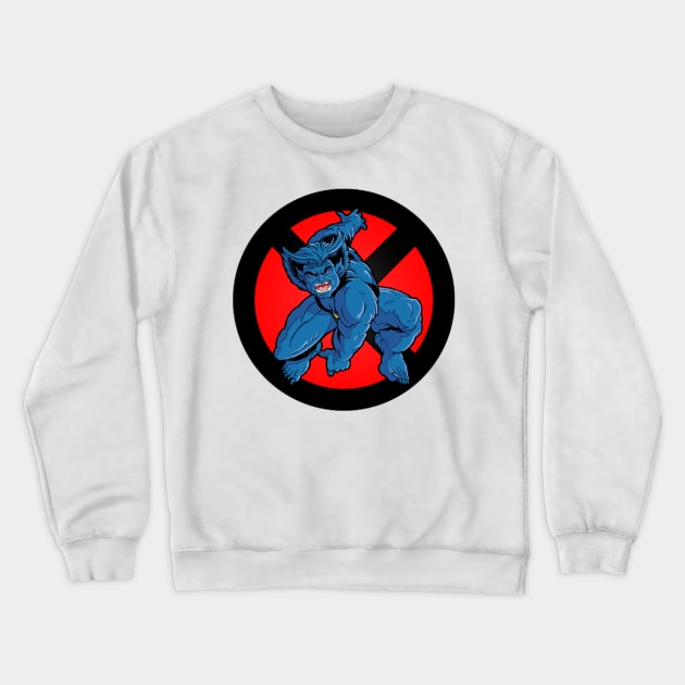 Blue Furry Guy Crewneck Sweatshirt by TheM6P